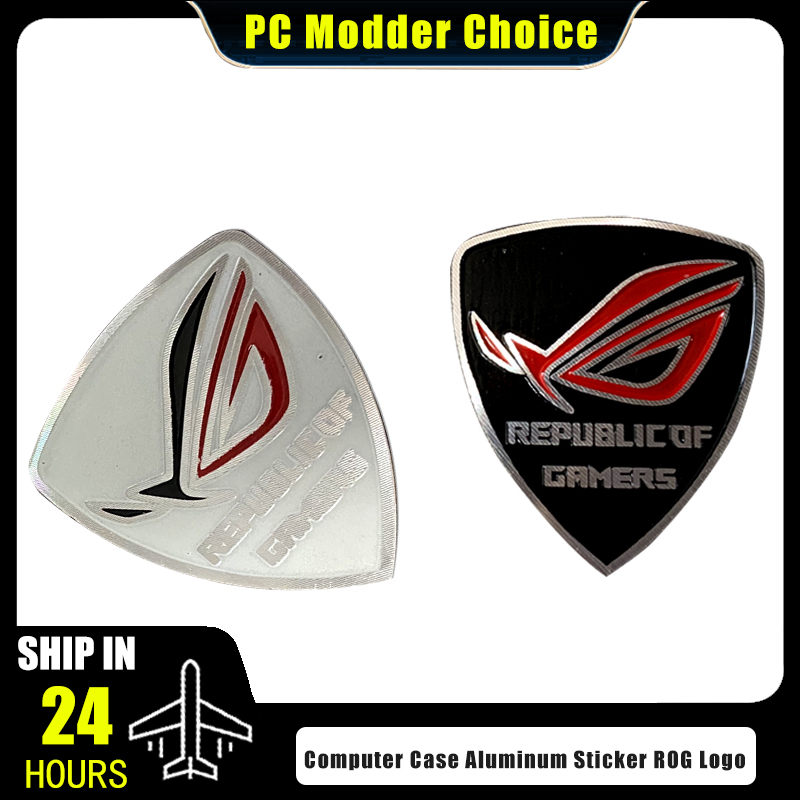 Pc Gaming Rog - Computer Case Aluminum Sticker ROG Logo