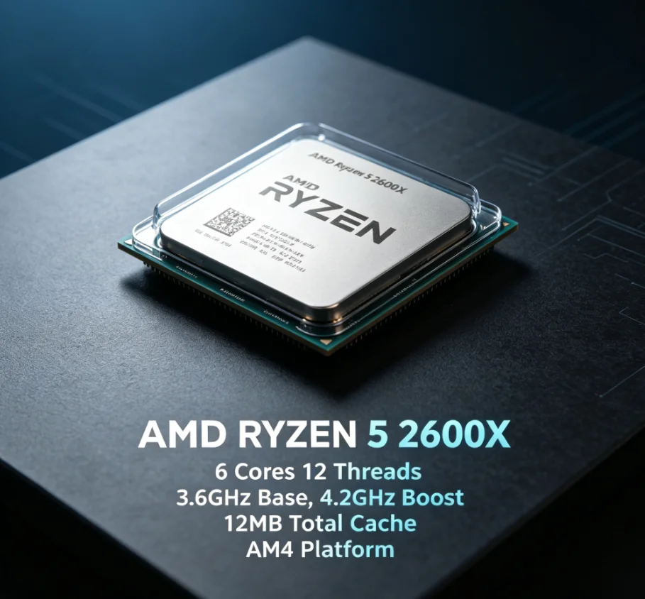 Pc Gaming Ryzen - AMD R5 2600X 12nm Unboxed Processor