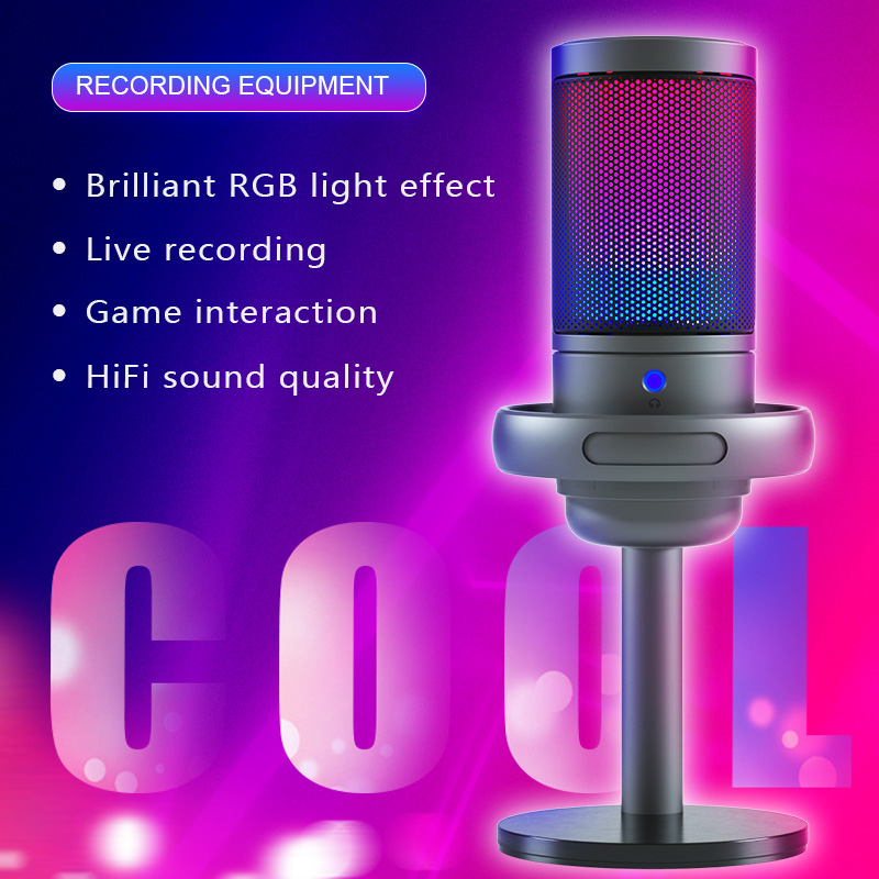 Pc Gaming Desktop - PC gaming condenser microphone, desktop RGB