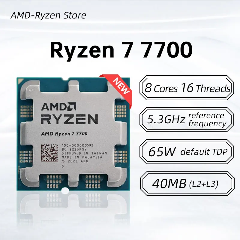 New AMD Ryzen 7 7700 Processor - Pc Gaming Ryzen recension och pris