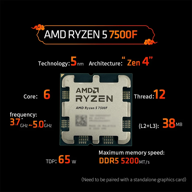 AMD Ryzen 5 7500F AM5 5nm Gami - Pc Gaming Ryzen recension och pris