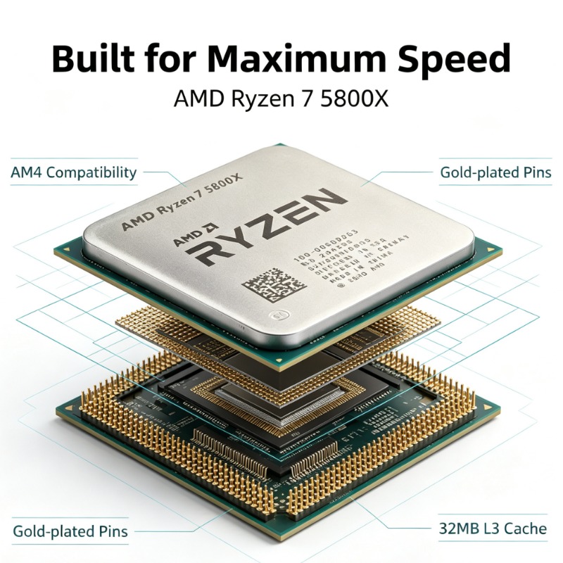 R7 5800X Desktop CPU Max Boost - Pc Gaming Desktop recension och pris
