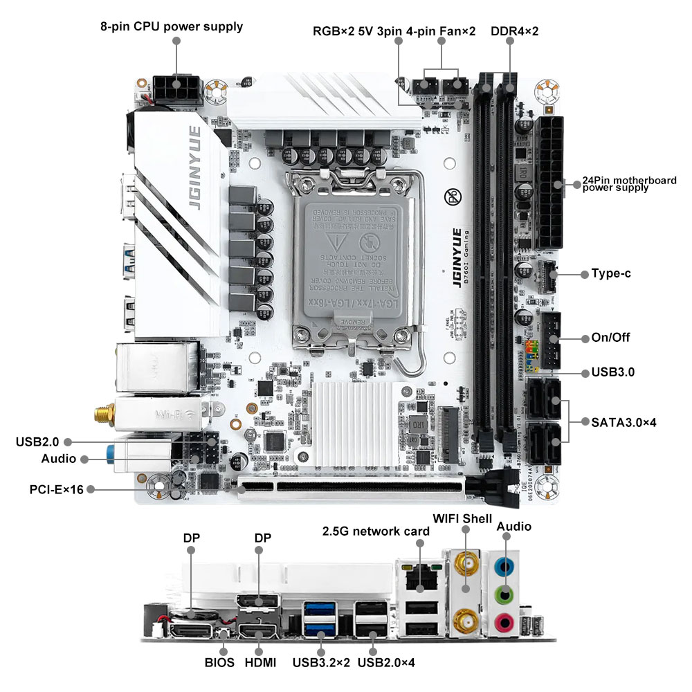 JGINYUE B760 Motherboard LGA 1 - Pc Gaming News recension och pris