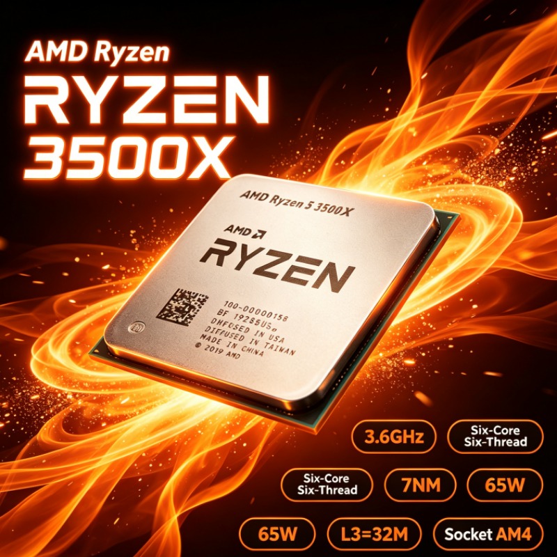 AMD R5 3500X 3.6GHz Six-Core S - Pc Gaming Desktop recension och pris