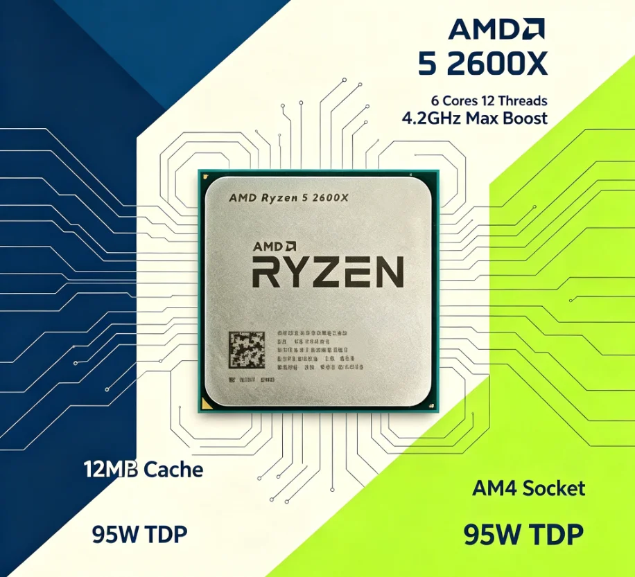 AMD R5 2600X 12nm AM4 Desktop  - Pc Gaming Desktop recension och pris