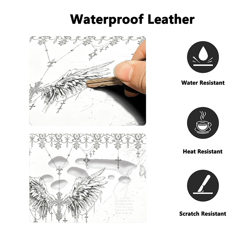 Leather Mousepad Black White A - Pc Gaming Keyboard recension och pris